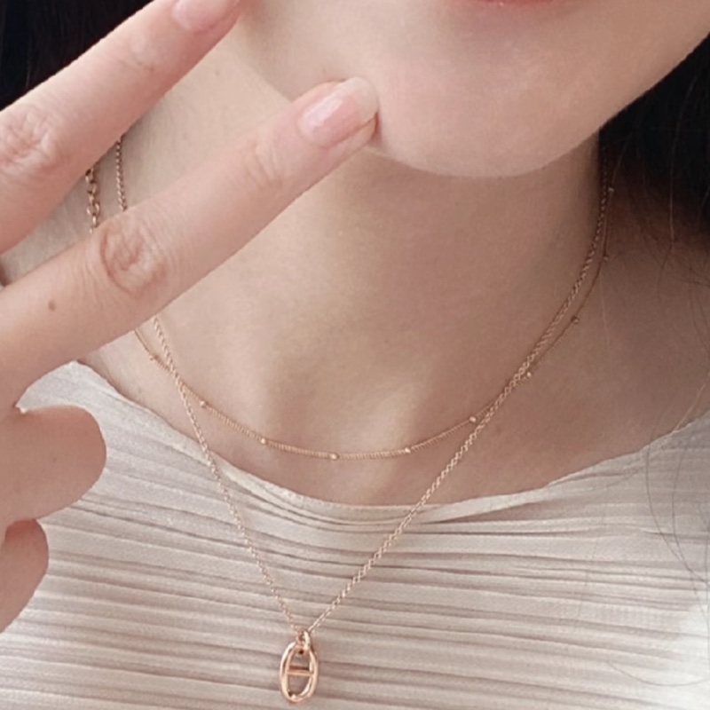 愛馬仕豬鼻子項鏈-7