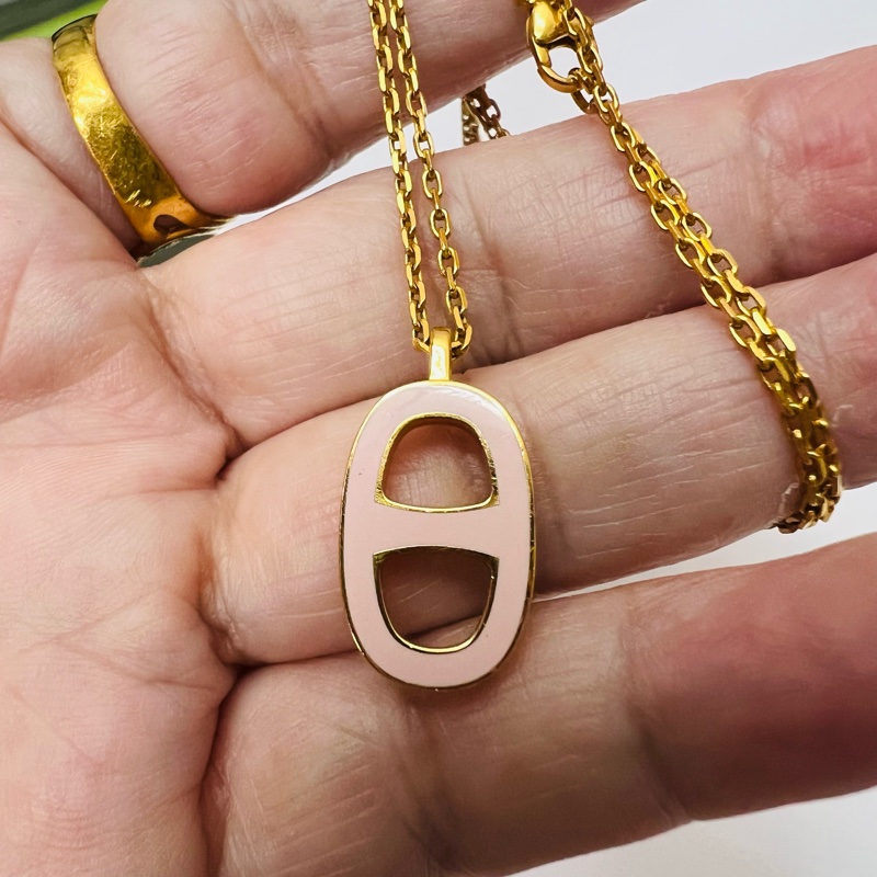 愛馬仕豬鼻子項鏈-11