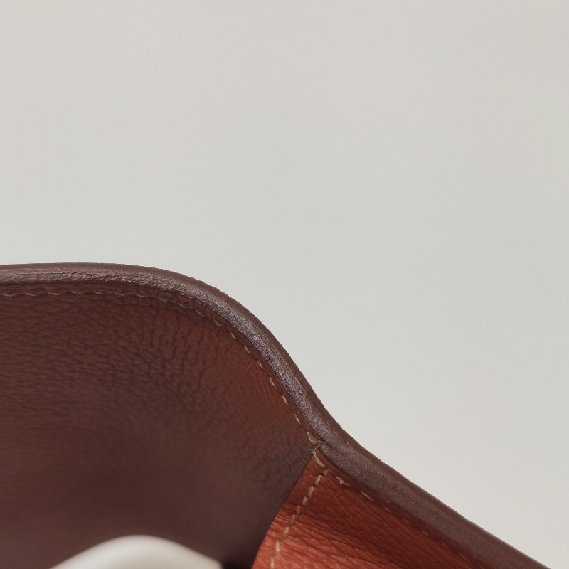 Hermes Roulis Slim牛皮拼色豬鼻子錢包-10
