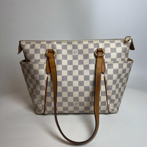 LV N41280 白棋盤格Totally PM托特包