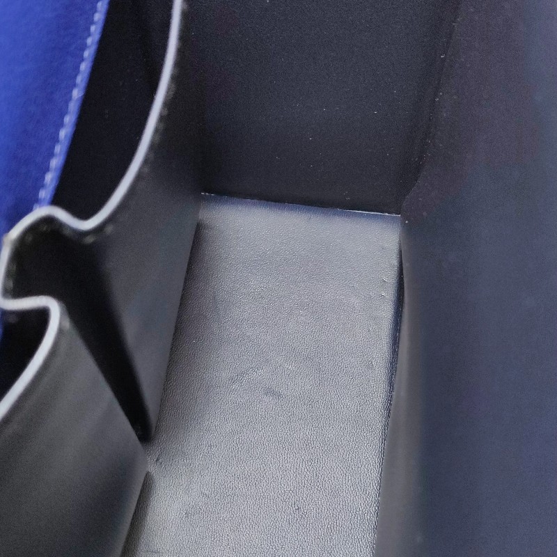 Hermes Cinhetic18 純色鏈條不對稱H型封口單肩包 山羊皮銀扣7T電光藍A刻-12