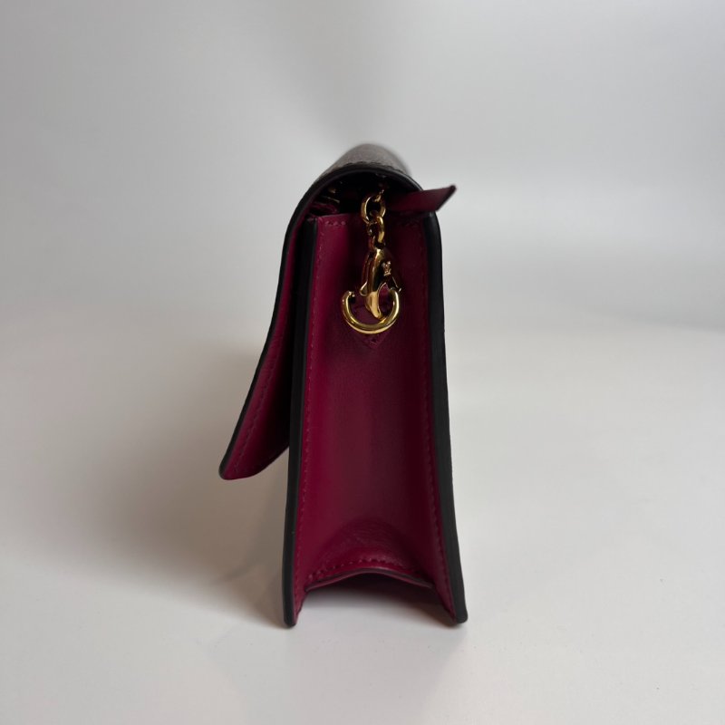 LV M69578 紅Flore金扣鍊帶斜背包WOC-3