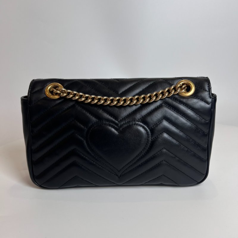 GUCCI 443497 黑Marmont掀蓋包26CM-1