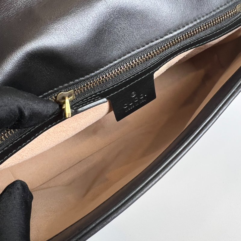 GUCCI 443497 黑Marmont掀蓋包26CM-5