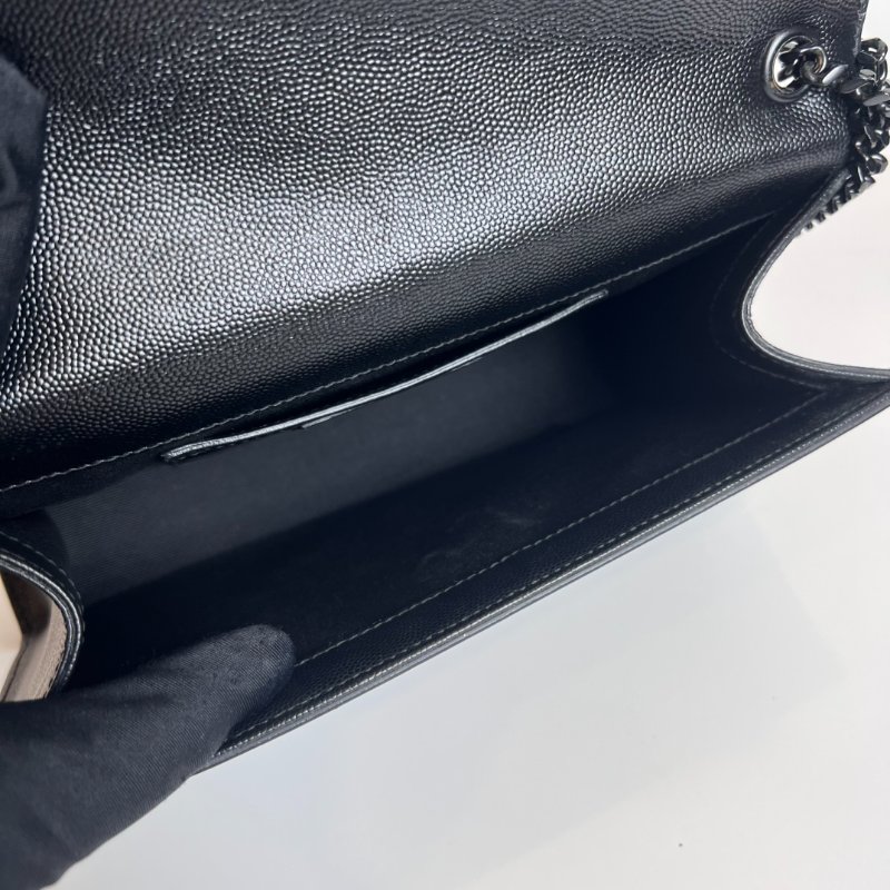 YSL 364021 SO BLACK魚子醬KATE鍊包-5