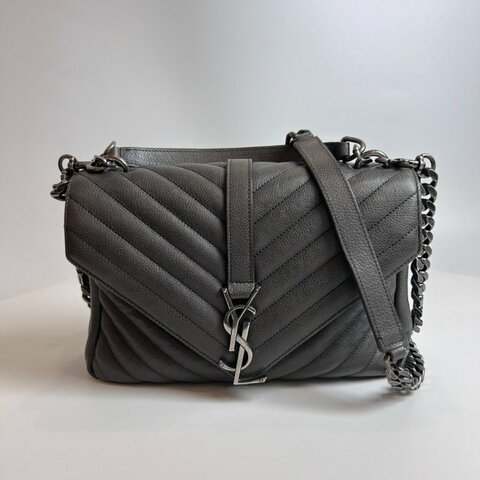 YSL 428056 灰銀學院包