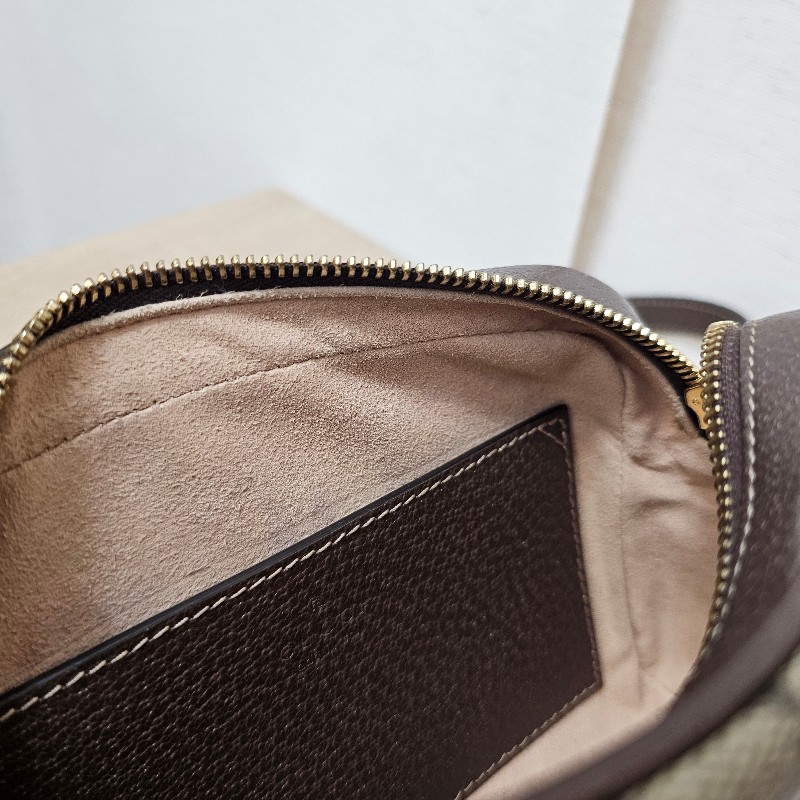 [ 經典小包出清❣️] Gucci 老花Ophidia綠紅綠拉鏈斜背相機包-10