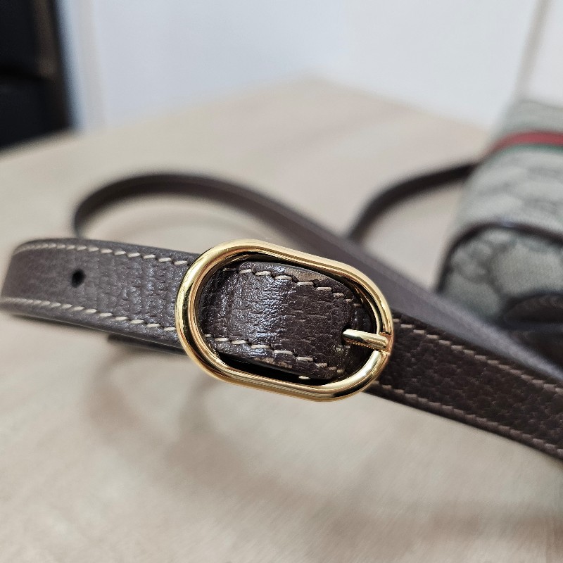 [ 經典小包出清❣️] Gucci 老花Ophidia綠紅綠拉鏈斜背相機包-15