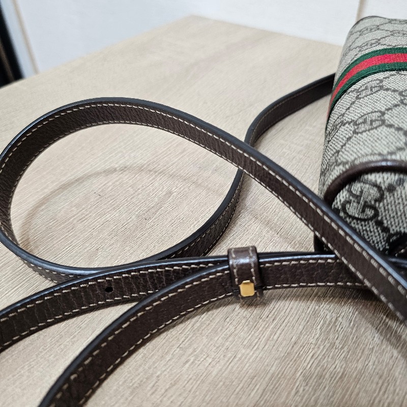 [ 經典小包出清❣️] Gucci 老花Ophidia綠紅綠拉鏈斜背相機包-16