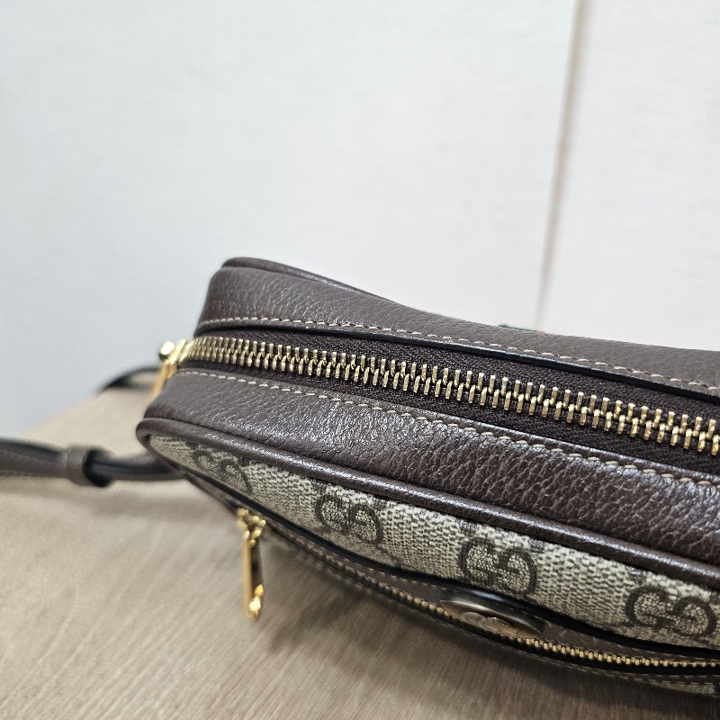 [ 經典小包出清❣️] Gucci 老花Ophidia綠紅綠拉鏈斜背相機包-22