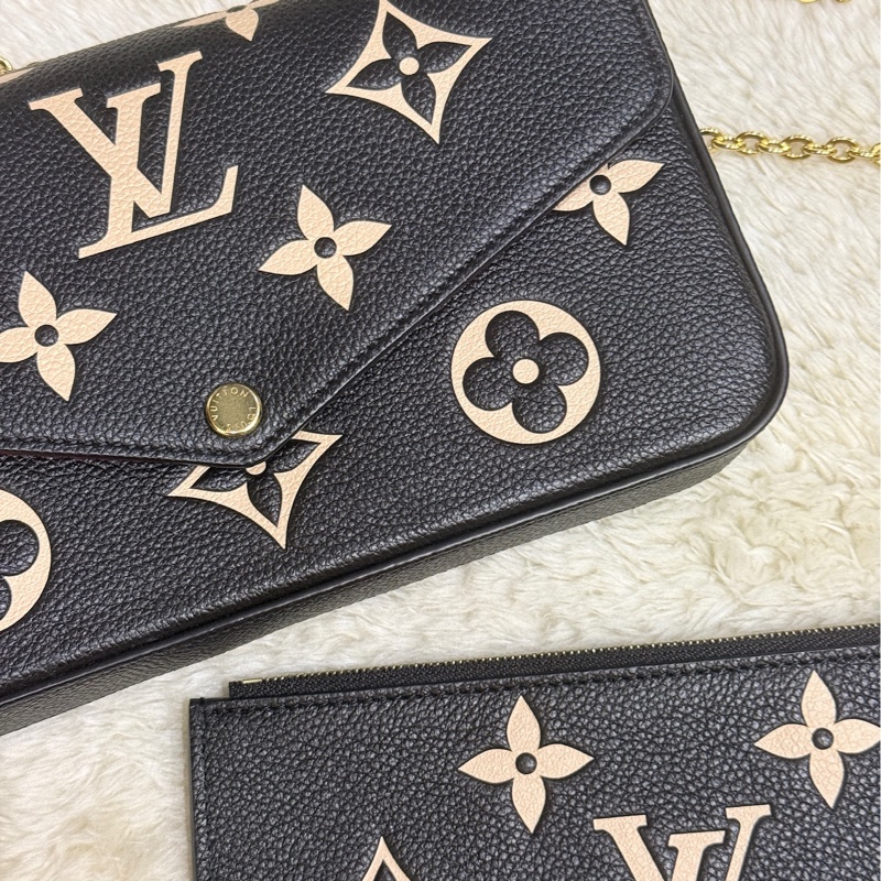 9新以上✨晶片款🎖️LV 黑色牛皮 斜背包 櫃上更貴的雙色牛皮款-12