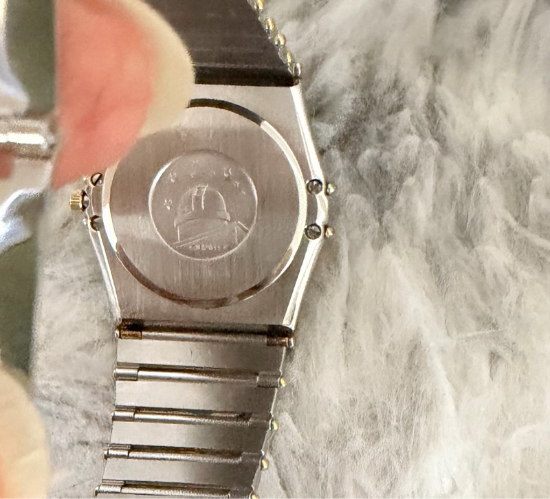 OMEGA 星座 星期日曆18k金鋼石英腕錶-4