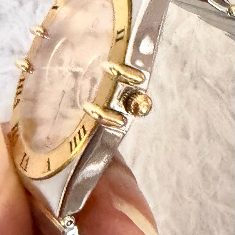 OMEGA 星座 星期日曆18k金鋼石英腕錶-7