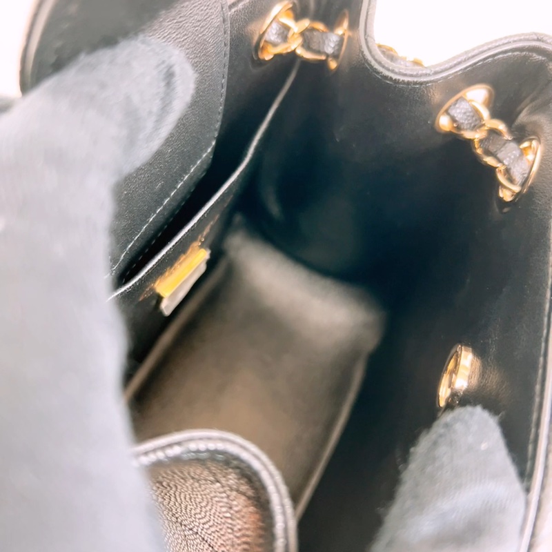 近新 Chanel tote 黑金牛皮 迷你托特包/鏈條包-15