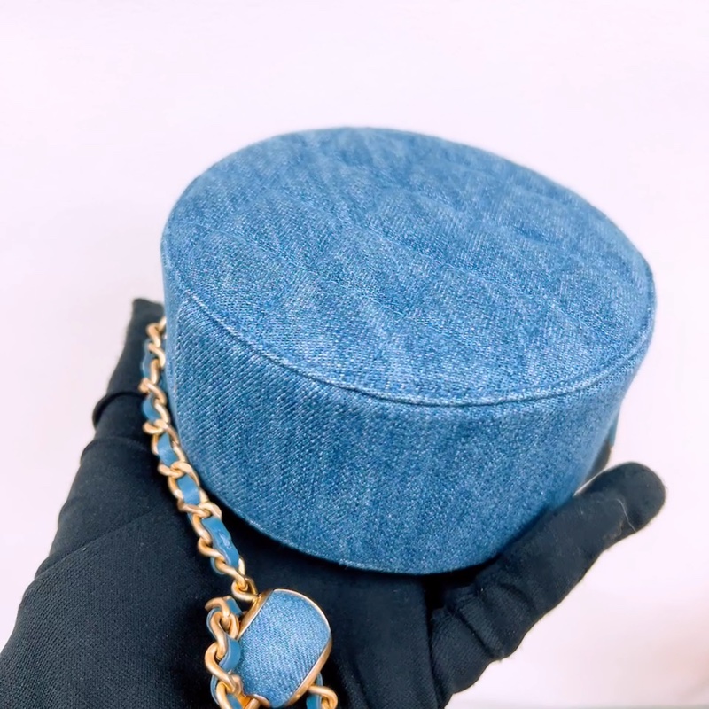 近新 Chanel 金球牛仔丹寧小圓餅-7