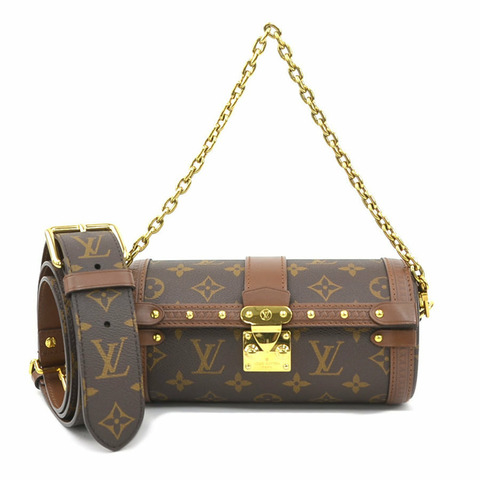 Louis Vuitton Monogram Papillon Trunk 帆布手提包單肩包棕色，女款，M57835 90189g