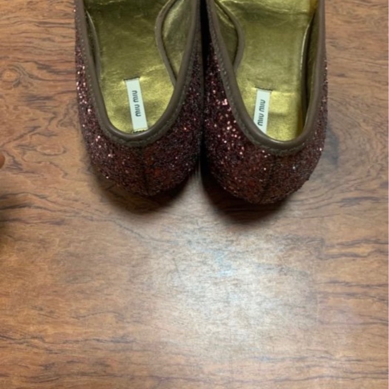 Miu Miu 亮片 娃娃鞋 義大利製 35-3
