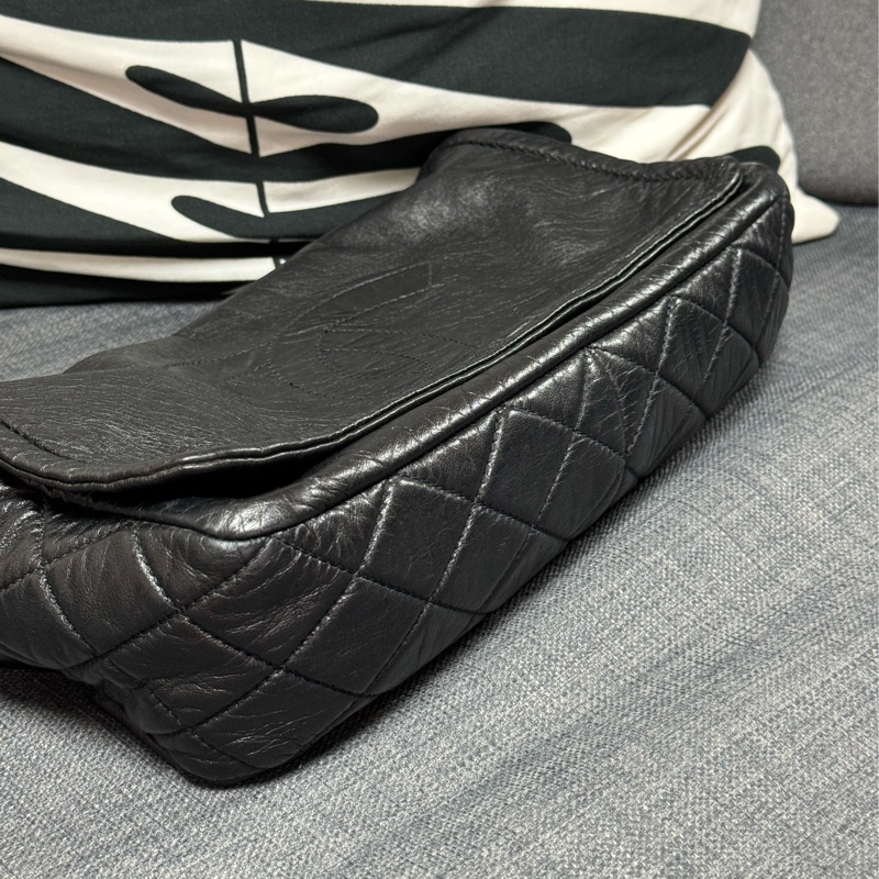 CHANEL 大縫線LOGO翻蓋包-7