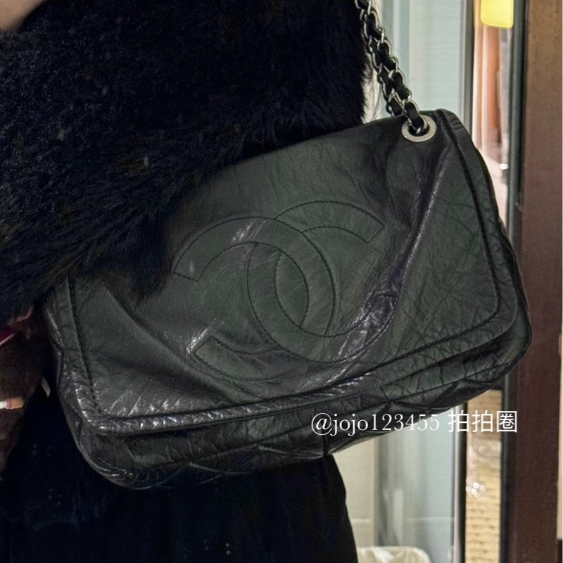 CHANEL 大縫線LOGO翻蓋包-20