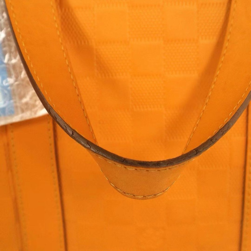 Louis Vuitton • Tadou 薑黃色棋盤格全皮公文包 附原廠肩帶-20