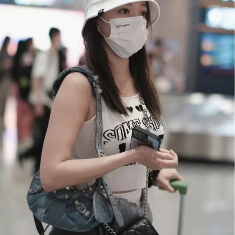 全🆕閒置 CHANEL/香奈兒22S 黑銀荔枝皮琺瑯鏈條小廢包31開帶盒全套高價得-3