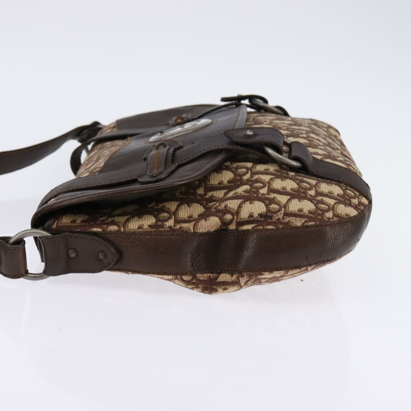 【日本直送】Christian Dior Trotter 帆布肩背包 棕色銀色 正品 144872-2
