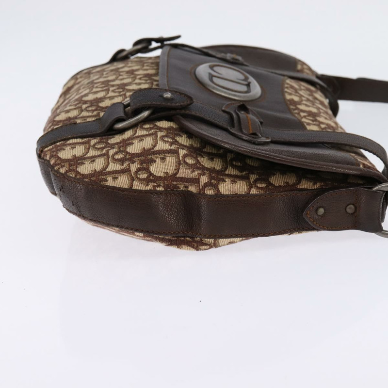 【日本直送】Christian Dior Trotter 帆布肩背包 棕色銀色 正品 144872-3