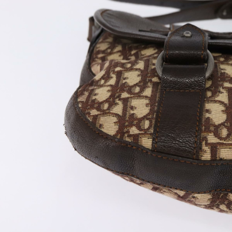 【日本直送】Christian Dior Trotter 帆布肩背包 棕色銀色 正品 144872-7