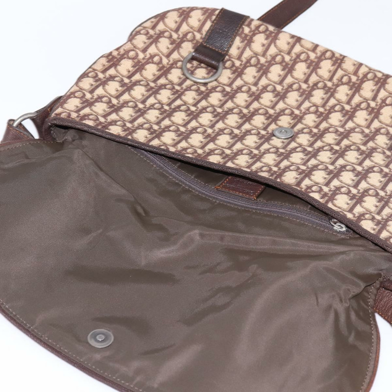 【日本直送】Christian Dior Trotter 帆布肩背包 棕色銀色 正品 144872-17