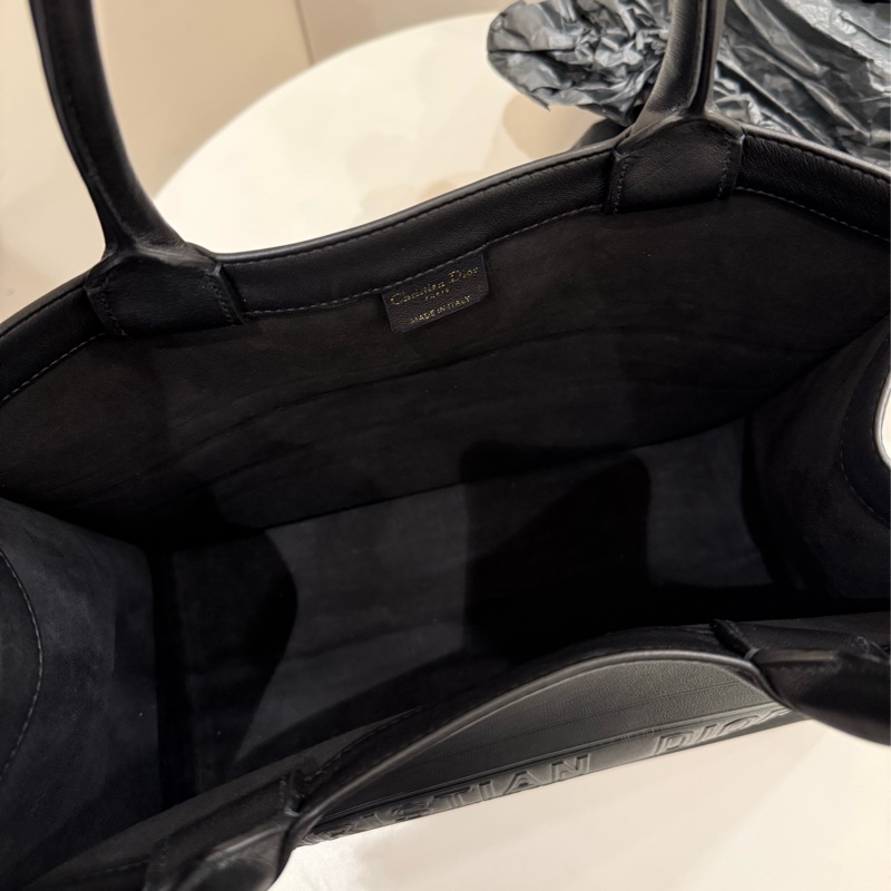 (全新未用）Dior 大型全黑皮革托特包totebook-7