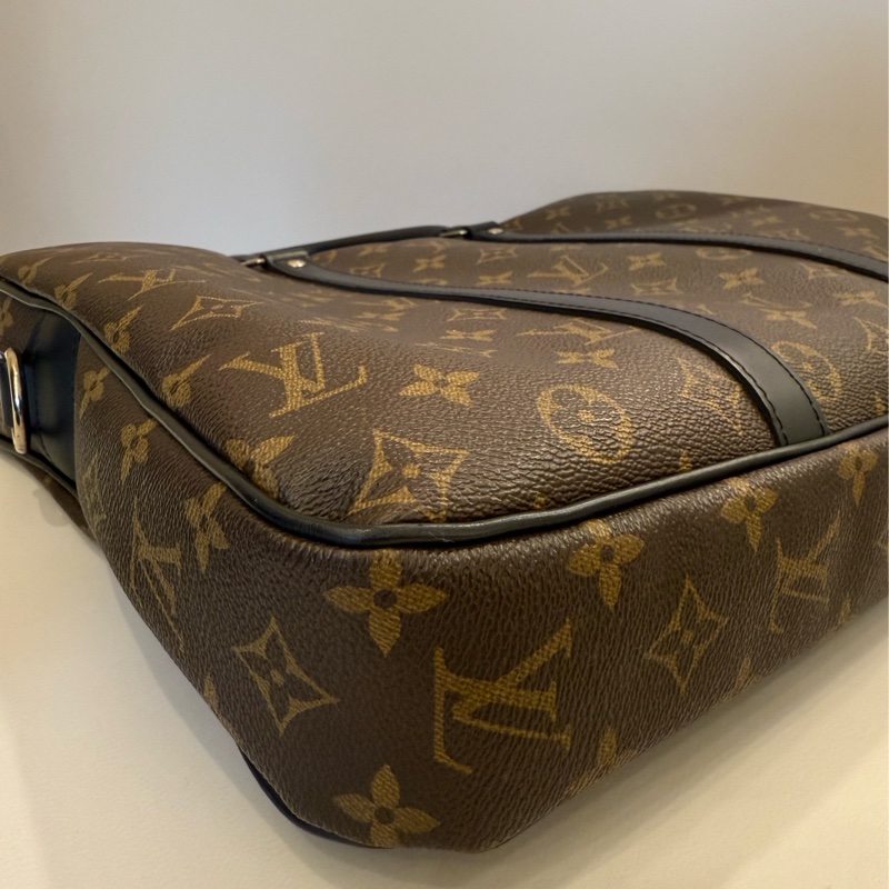 Louis vuitton老花拼接斜揹公事包💼-8