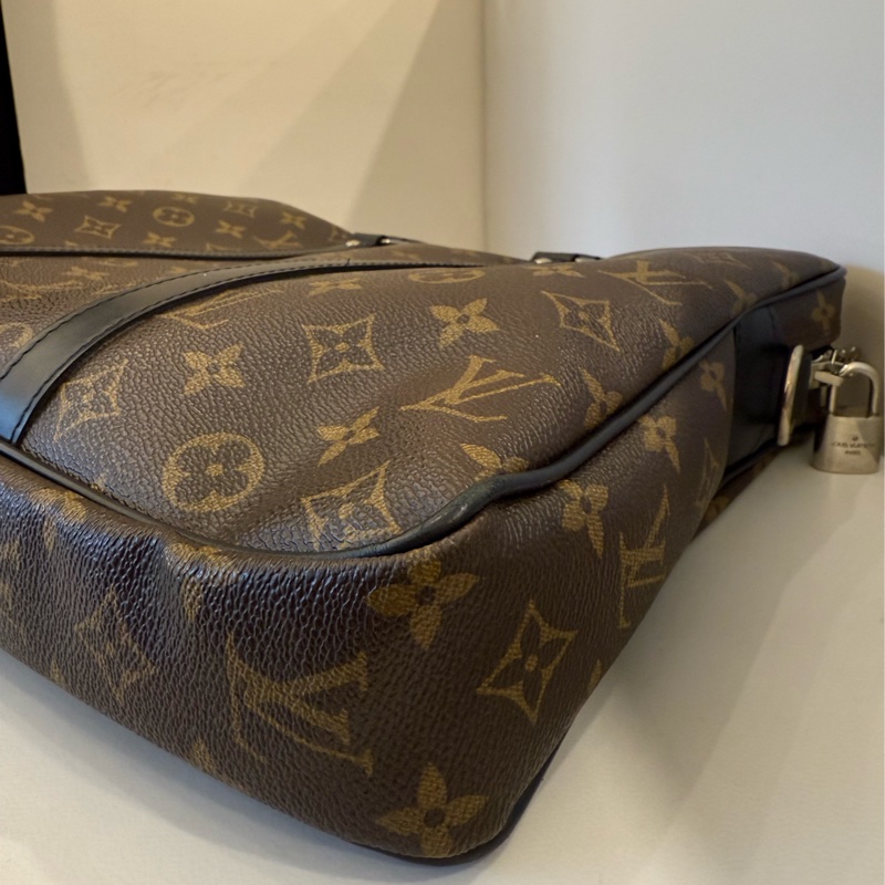 Louis vuitton老花拼接斜揹公事包💼-9