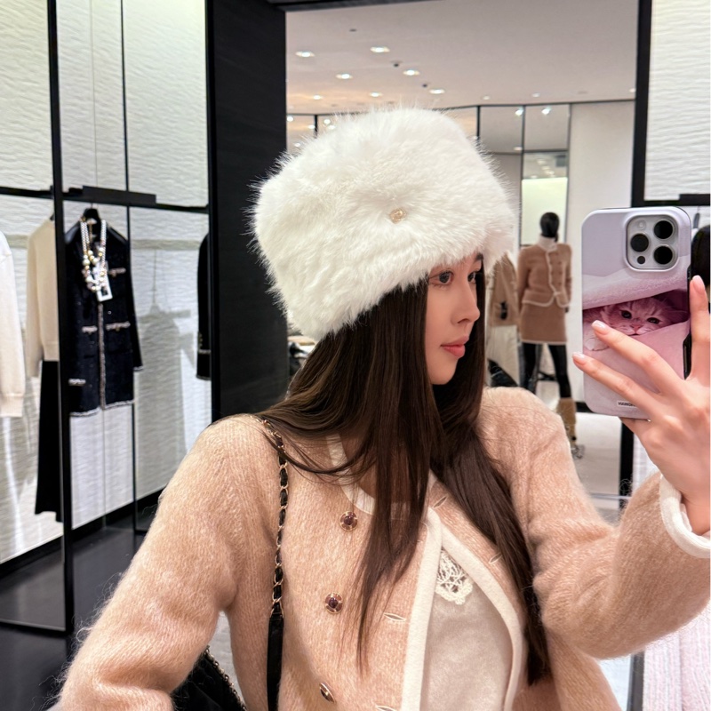 Chanel香奈兒25N滑雪系列毛毛帽子-2