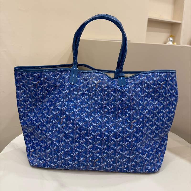 (極新)Goyard Saint Louis PM 托特包拉鏈款 藍色-1