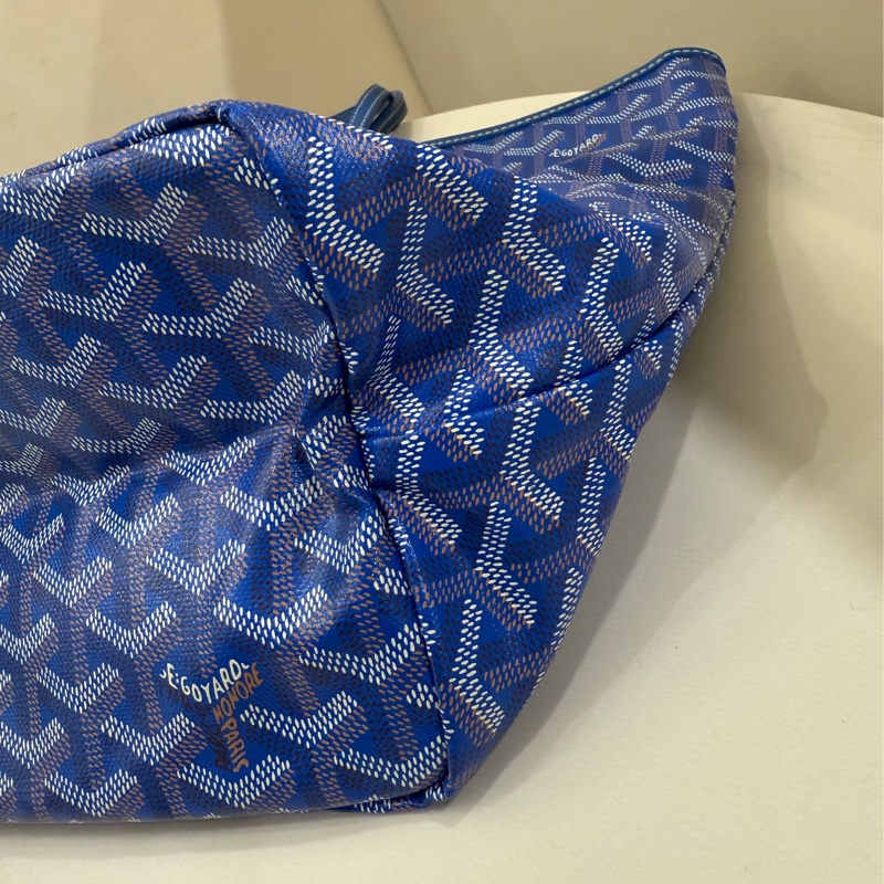 (極新)Goyard Saint Louis PM 托特包拉鏈款 藍色-6