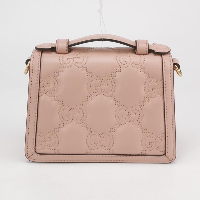 Gucci GG Matlase 小號手提包 粉色-3