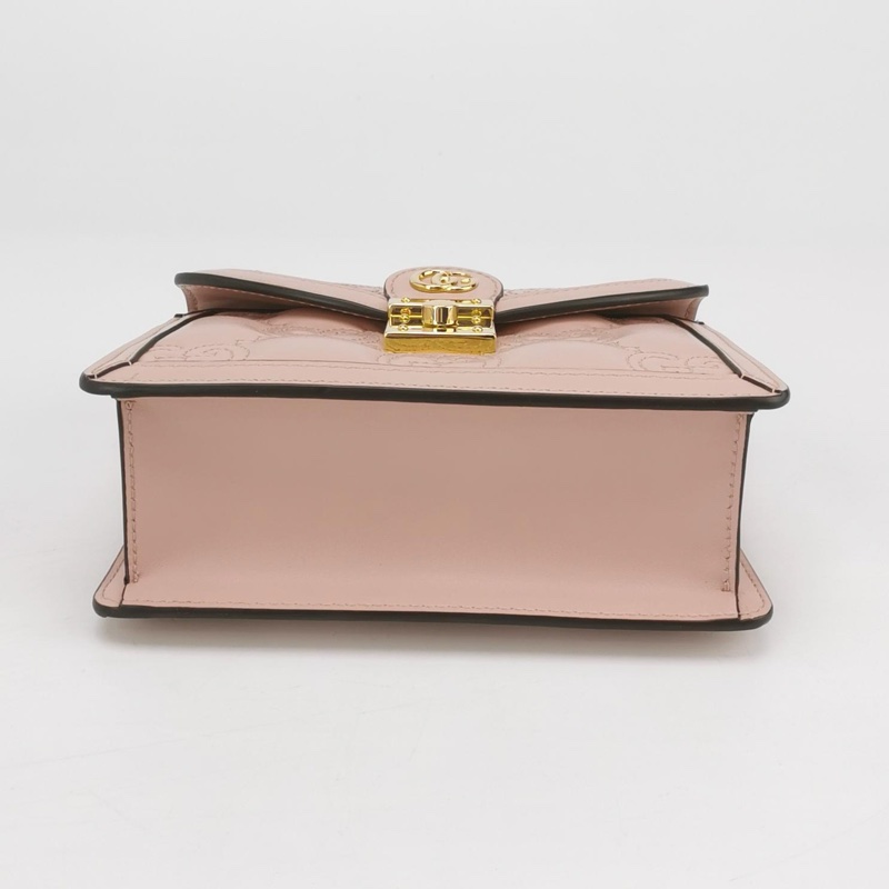 Gucci GG Matlase 小號手提包 粉色-4