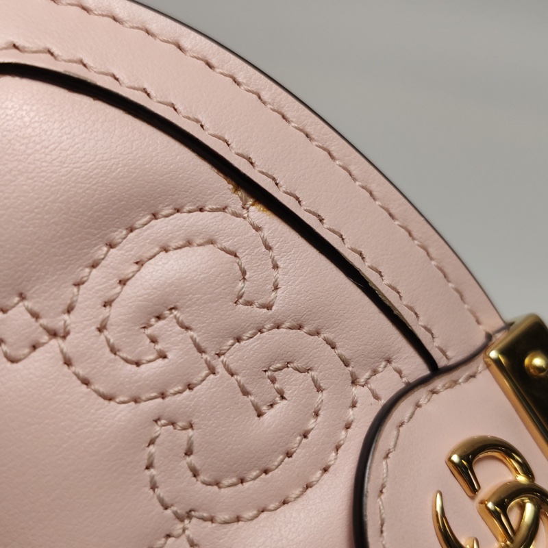 Gucci GG Matlase 小號手提包 粉色-8