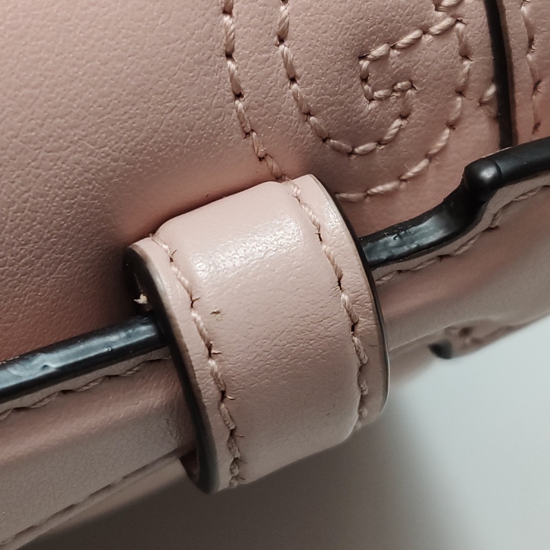 Gucci GG Matlase 小號手提包 粉色-9