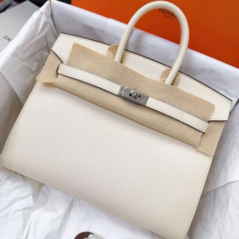 Hermes 愛馬仕Birkin25,nata奶油白,銀扣,epsom皮,Z刻,全新一套-1