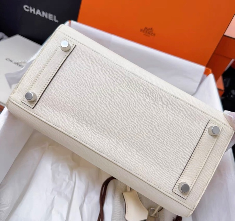 Hermes 愛馬仕Birkin25,nata奶油白,銀扣,epsom皮,Z刻,全新一套-3