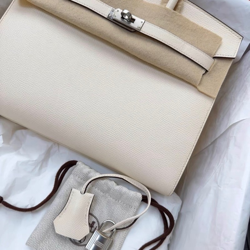 Hermes 愛馬仕Birkin25,nata奶油白,銀扣,epsom皮,Z刻,全新一套-6