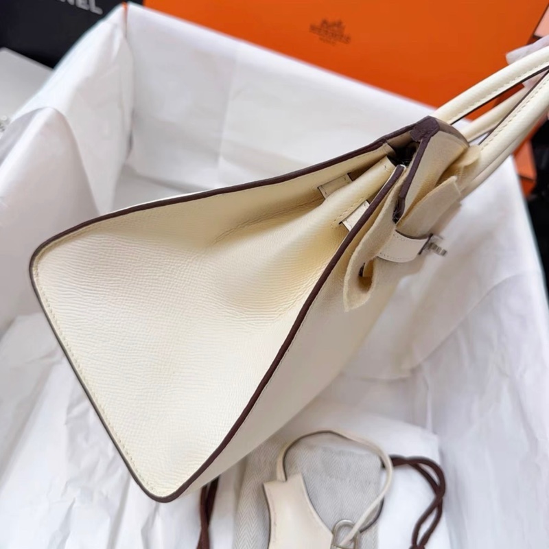 Hermes 愛馬仕Birkin25,nata奶油白,銀扣,epsom皮,Z刻,全新一套-7