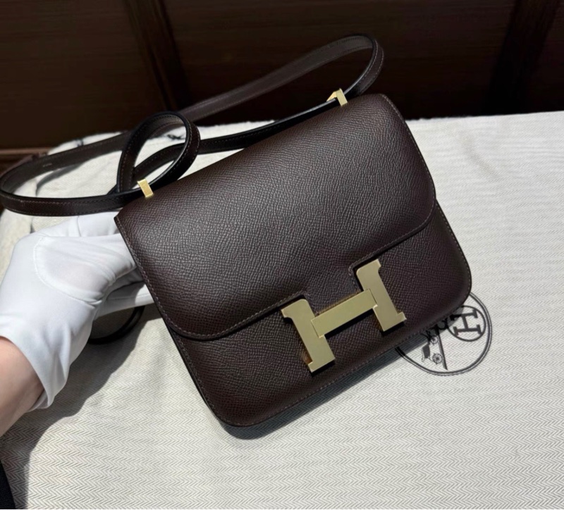 Hermes mini Constance 烏木色金扣epsom皮-1