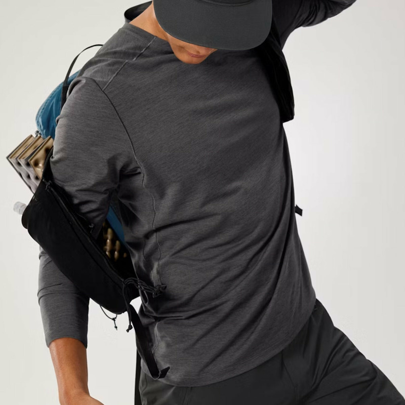 Arc'Teryx - Maglia Cormac Crew Black Heather - X000009719 - BLACK/HEATHER | size: L-2