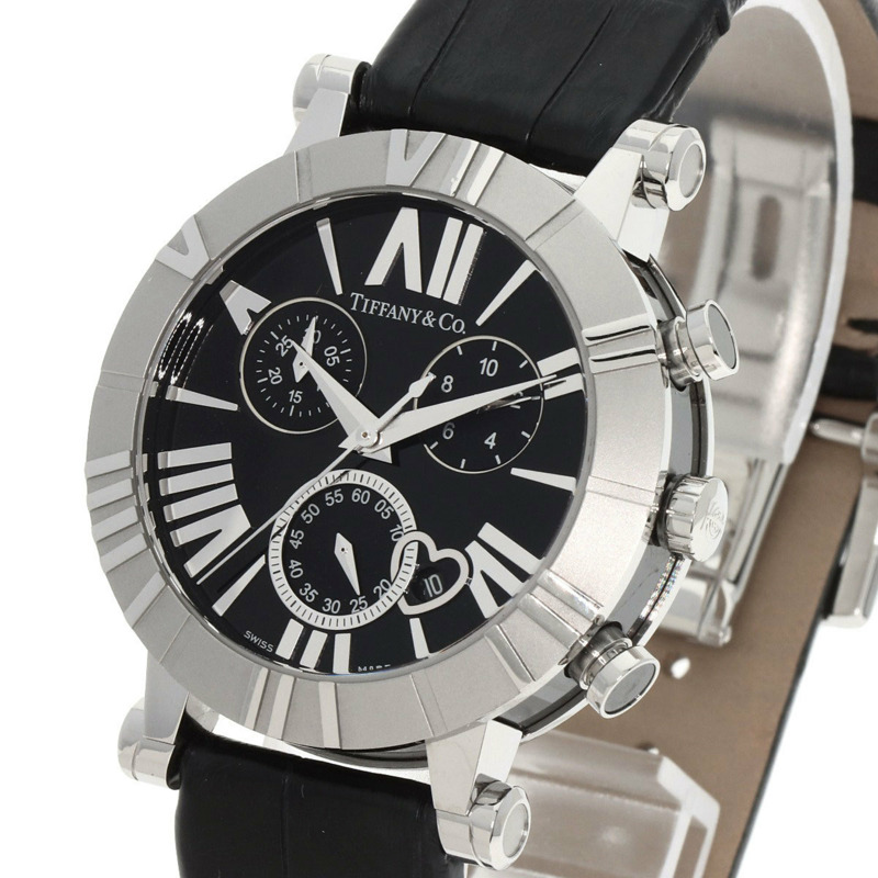 Tiffany & Co. Z1301.32.11A10A71A Atlas 計時腕錶,不鏽鋼/皮革,男士-2