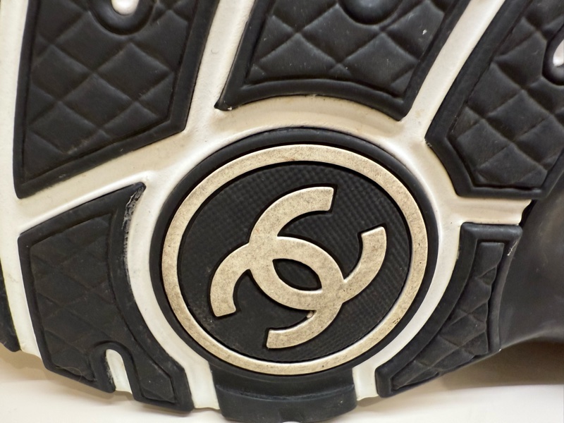 CHANEL 粉色格紋毛呢球鞋 40號-11