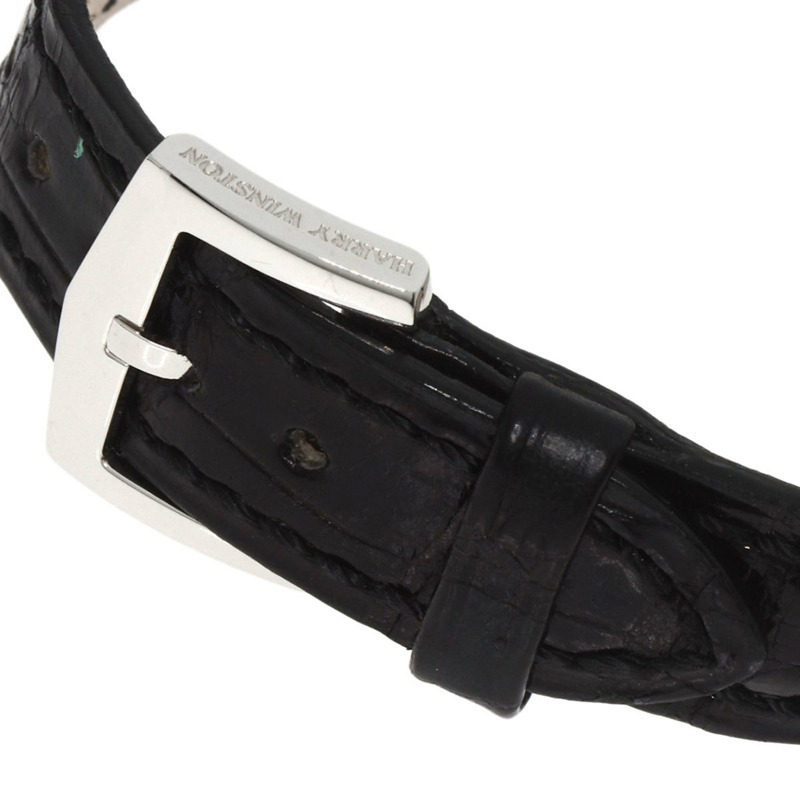 Harry Winston 310/LQW/L.M2/A14 Avenue 粉紅色藍寶石和鑽石腕錶(18K 白金皮革材質),女士-7