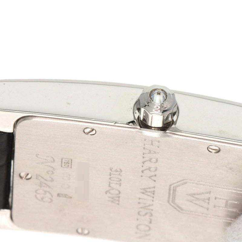 Harry Winston 310/LQW/L.M2/A14 Avenue 粉紅色藍寶石和鑽石腕錶(18K 白金皮革材質),女士-20