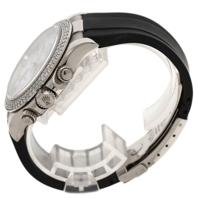 勞力士 Cosmograph Daytona 116589RBR 男士腕錶,18K 白金,搭配橡膠和鑽石-1